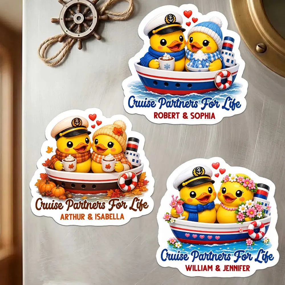 Cruise Partners For Life Ducks - Personalized Magnet