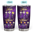 Gift For Grandma,Gift For Mother,Gift For Women,Happy - Crystal Birth Month Flower First Mom Now Grandma - Personalized Tumbler