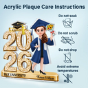 Graduation, Gift For Yourself, Gift For Women, Gift For Men, Happy - Crystal Effect Graduation Man Woman - Personalized Custom Shaped Acrylic Plaque