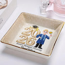 Graduation,Gift For Yourself,Gift For Women,Gift For Men,Happy - Crystal Effect Graduation Man Woman - Personalized Ring Dish