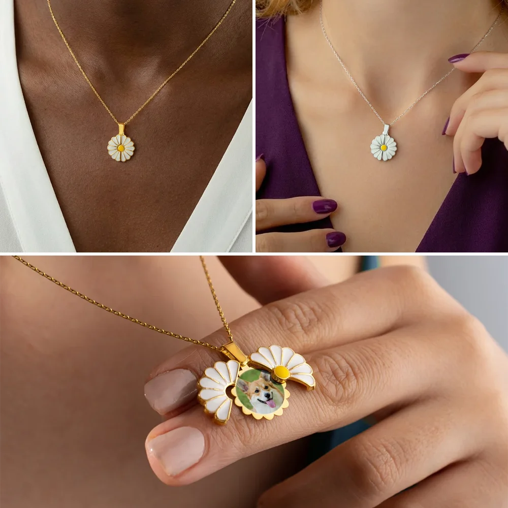 Gift For Yourself,Gift For Women,Dog Lovers,Dog Mom,Cat Lovers,Cat Mom,Pet Lovers,Pet Mom - Custom Photo Frame For Pet Mom - Personalized Hidden Message Necklace