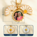 Gift For Yourself,Gift For Women,Gift For Sisters,Gift For Bestie,Old Best friends,Afro,Happy - Custom Photo Frame For Sisters And Besties - Personalized Hidden Message Necklace