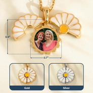 Gift For Yourself,Gift For Women,Gift For Sisters,Gift For Bestie,Old Best friends,Afro,Happy - Custom Photo Frame For Sisters And Besties - Personalized Hidden Message Necklace