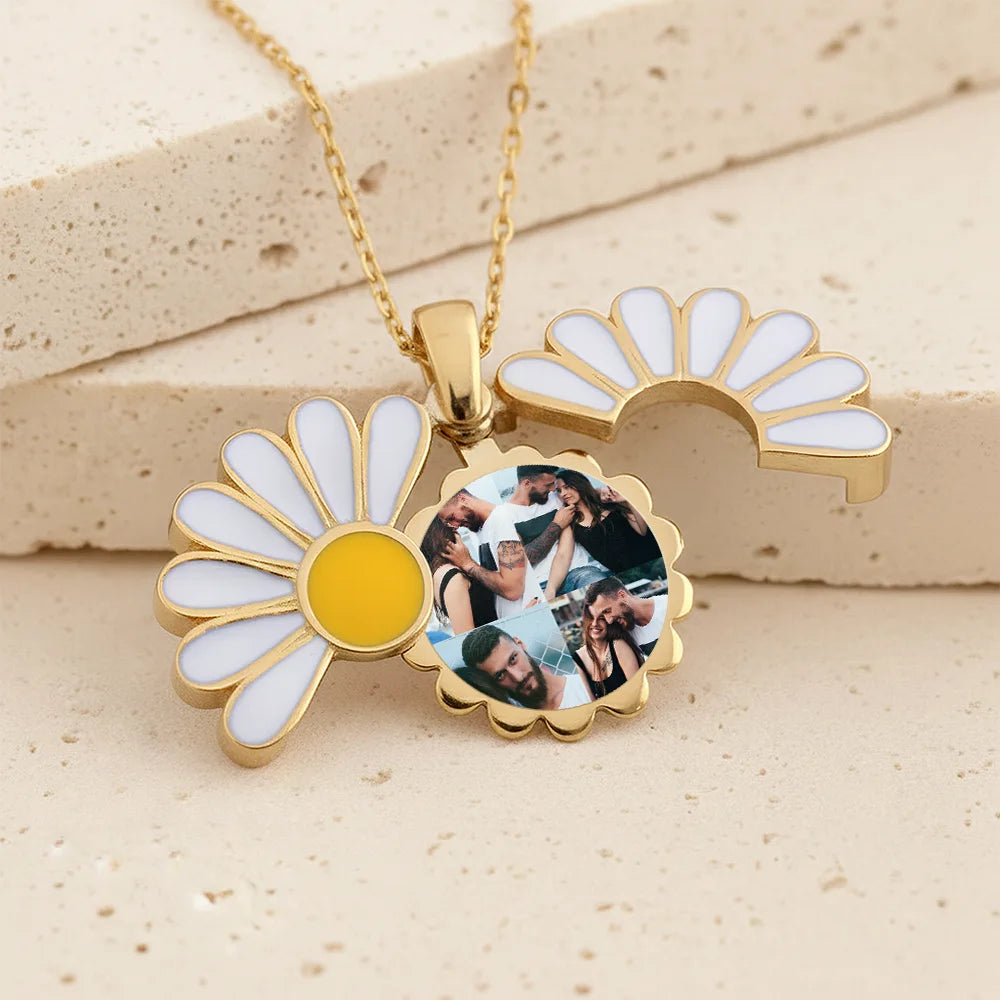 Gift For Wife, Gift For Girlfriend, Gift For Yourself, Gift For Women, Gift For Mother, Gift For Grandma, Love, Gift For Daughter - Custom Photo Frame For Women - Personalized Hidden Message Necklace