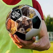 Gift For Father,Sport Dad - Custom Photo I Scored The Best Dad - Personalized Soccer Ball
