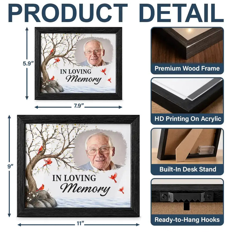 Christmas,Custom Photo,Sympathetic,Family,Memorial,Upload Full Photo - Custom Photo Memorial I'm Always With You - Personalized LED Light Shadow Box