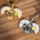 Custom Photo Pencil Sketch Portrait Jewelry For Women - Personalized Hidden Message Necklace