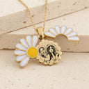 Custom Photo Pencil Sketch Portrait Jewelry For Women - Personalized Hidden Message Necklace