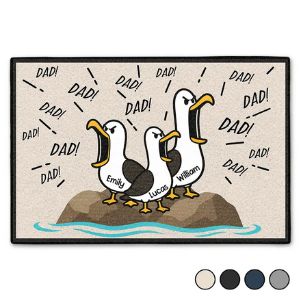 Funny Screaming Seagull - Personalized Doormat