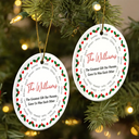 Sentimental,Christmas,Family,Text Shape - Circle - Custom Family Names Circle Together - Personalized Circle Ceramic Ornament