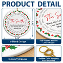 Sentimental,Christmas,Family,Text Shape - Circle - Custom Family Names Circle Together - Personalized Circle Ceramic Ornament