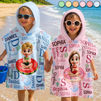 Kids Hooded Poncho Towel