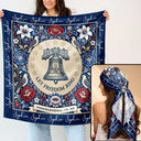 Gift For Yourself,Gift For Women,Happy,Independence Day,America 250th - Custom Let Freedom Ring Floral USA - Personalized Scarf