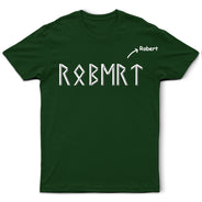 Gift For Yourself,Happy - Custom Name In Viking Runes Warrior Camping Hiking - Personalized T Shirt