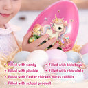 Easter,Non-Eng,Gift For Kids,Gift For Grandkids,Grandma - Grandkids,Grandpa - Grandkids,Dad - Children,Mom - Children,Happy - Custom Name With Adorable Animal - Personalized Fillable Egg