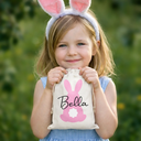 Grandpa,Gift For Kids,Grandma,Grandkids,Gift For Grandkids,Parents,Dad,Mom,Children - Custom Name With Backside Bunny - Personalized Favor Bag