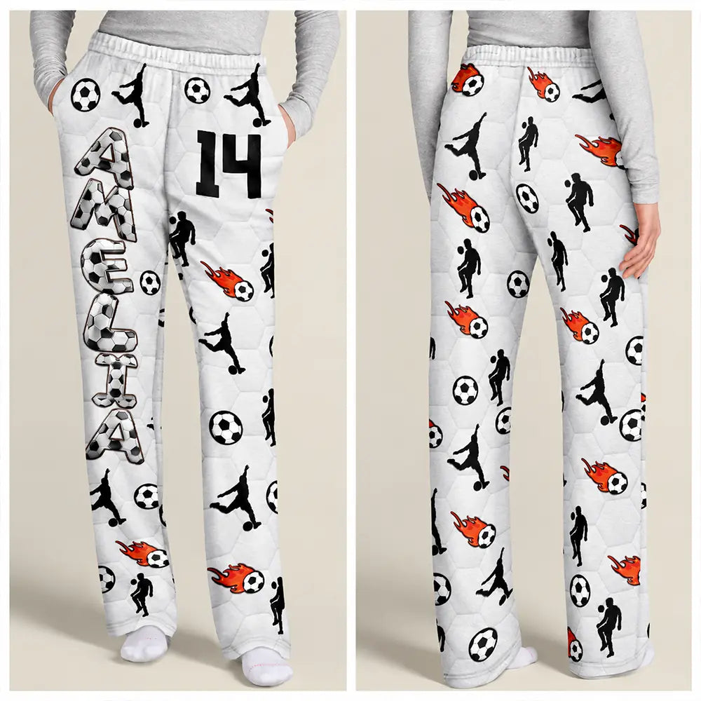 Baseball,Playful,Christmas,Gift For Kids,Icon - Custom Name With Sport Alphabet - Personalized Sweatpants