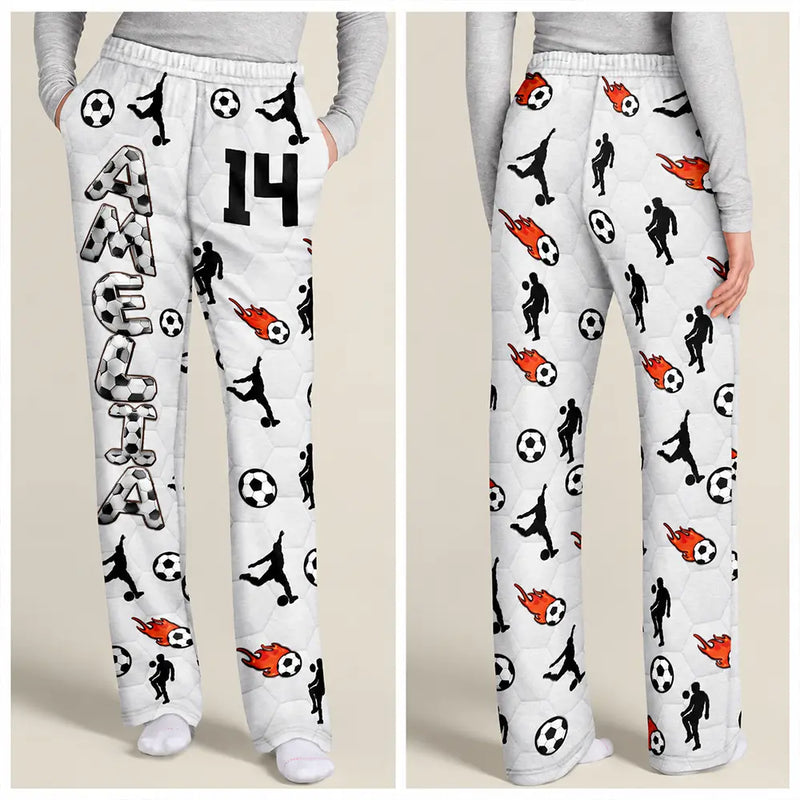 Baseball,Playful,Christmas,Gift For Kids,Icon - Custom Name With Sport Alphabet - Personalized Sweatpants