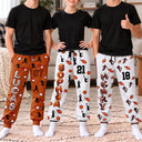 Baseball,Playful,Christmas,Gift For Kids,Icon - Custom Name With Sport Alphabet - Personalized Sweatpants