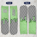 Top Market,Baseball,Playful,Christmas,Gift For Kids,Custom Text - Custom Name & Number Ice Cream Drip For Baseball Basketball Football Lovers - Personalized Socks