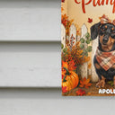 Art Design,Playful,Pet Lovers,Photo - 3D Human Pet Autumn Theme - Custom Photo 3D Autumn Concept Hey There Pumpkin Fall Vibe - Personalized Flag