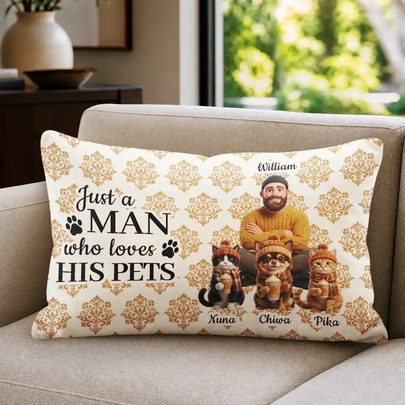 Art Design,Confident,Pet Lovers,Photo - 3D Human Pet Autumn Theme - Custom Photo 3D Autumn Concept Just A Girl Who Loves Her Dog - Personalized Pillow