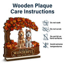 Art Design,Cozy,Pet Lovers,Photo - 3D Human Pet Autumn Theme - Custom Photo 3D Autumn Concept Most Wonderful Time Of The Year - Personalized Custom Shaped Wooden Plaque