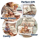 Art Design,Christmas,Cozy,Reading,Gift For Yourself,Gift For Women,Photo - 3D Reading Woman & Man - Custom Photo 3D Book Lover - Personalized Fleece Blanket, Sherpa Blanket