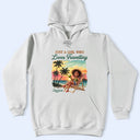 Custom Photo, Beach, Art Design, Summer, Gift For Yourself, Playful, Photo - Beach Chair 3D Effect - Custom Photo 3D Summer Concept Just A Girl Who Loves Beaches - Personalized T Shirt