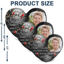 Family, Memorial, Custom Photo, Love - Custom Photo A Hug From Heaven When You Really Miss Me Memorial - Personalized Heart Shaped Pillow