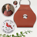 Memorial,Custom Photo,Family,Love,Parents,Gift For Grandparents - Custom Photo A Little Hug From Heaven - Personalized Leather Pocket Hug