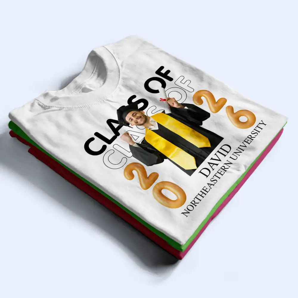 Graduation,Gift For Women,Gift For Men,Gift For Yourself,Gift For Daughter,Gift For Son,Gift For Sisters,Gift For Brothers,Gift For Bestie - Custom Photo A New Chapter Begins Graduation - Personalized T Shirt