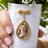 Gift For Yourself, Gift For Daughter, Gift For Son, Gift For Brothers, Gift For Sisters, Gift For Bestie, Graduation, Memorial, Photo, Sympathetic - Custom Photo Across The Stage Know I'm Right There - Personalized Teardrop Pin