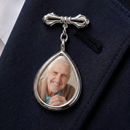 Gift For Yourself, Gift For Daughter, Gift For Son, Gift For Brothers, Gift For Sisters, Gift For Bestie, Graduation, Memorial, Photo, Sympathetic - Custom Photo Across The Stage Know I'm Right There - Personalized Teardrop Pin