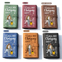 Gift For Yourself,Gift For Women,Gift For Men,Travel,Happy,Custom Photo - Custom Photo All My Charging Sh*t - Personalized Leather Cable Bag