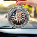 America 250th, Custom Photo, Independence Day, Family, Proud, Remove BG Photo - Custom Photo American Hero 250 Years Of Freedom - Personalized Acrylic Car Hanger
