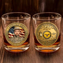America 250th,Custom Photo,Independence Day,Family,Proud,Remove BG Photo - Custom Photo American Hero 250 Years Of Freedom - Personalized Whiskey Glass