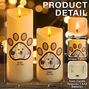 Dog Lovers,Dog Mom,Dog Dad,Gift For Women,Gift For Men,Memorial,Sad,Christmas - Custom Photo Angels Don’t Always Have Wings - Personalized Flameless LED Candle