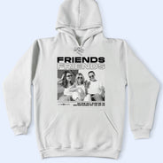 Gift For Bestie, Gift For Sisters, Custom Photo, Happy - Custom Photo B&W Besties Sisters Partners In Crime - Personalized T Shirt
