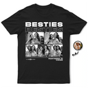 Gift For Bestie, Gift For Sisters, Custom Photo, Happy - Custom Photo B&W Besties Sisters Partners In Crime - Personalized T Shirt