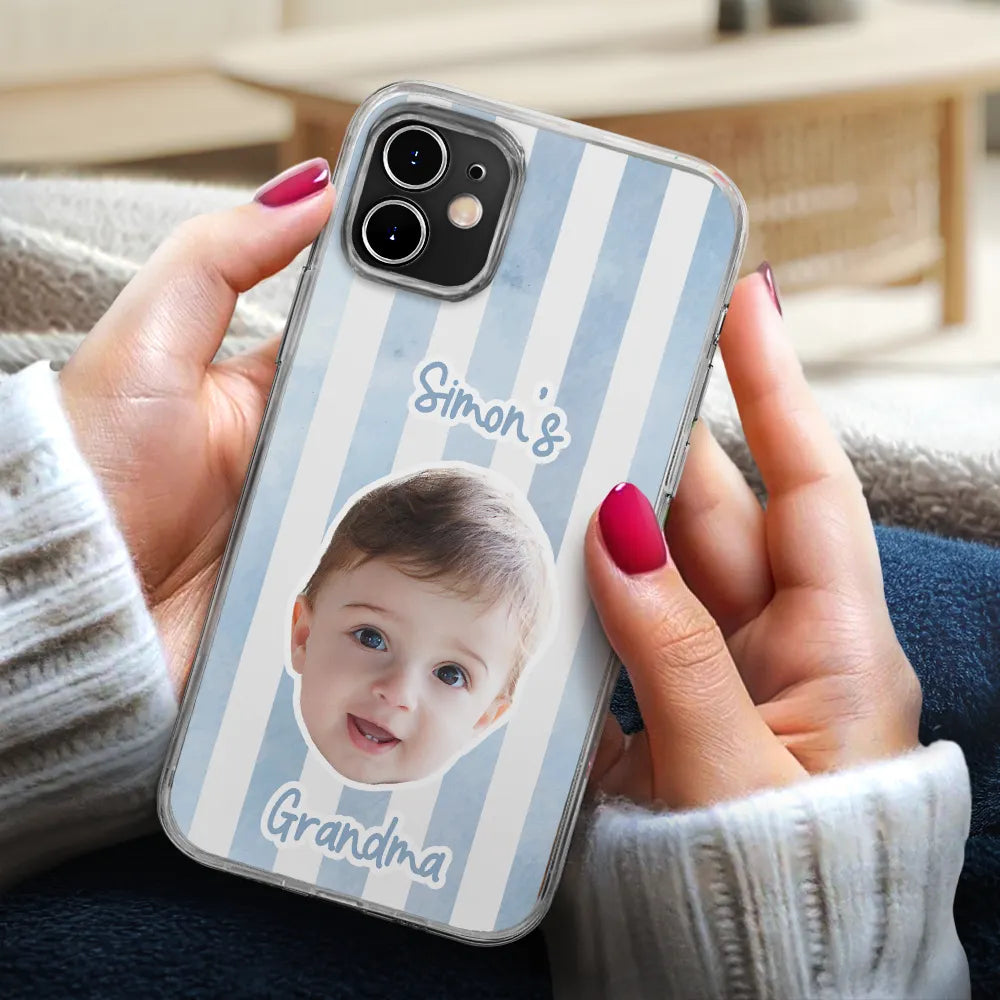 Custom Photo,Gift For Mother,Gift For Grandma,Happy - Custom Photo Baby Face This Mom Grandma Belongs To - Personalized Clear Phone Case