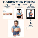 Custom Photo,Art Design,Family,Humorous,Photo - Belly Pose Figure - Custom Photo Belly Character Family Members - Personalized Squishy Acrylic Fridge Magnet