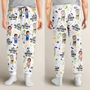 Happy,Golf,Dad's Hobby,Sport Dad,Gift For Father,Gift For Grandpa,Grandpa's Hobby,Gift For Husband - Custom Photo Best Dad By Par Funny Kid - Personalized Pajama Pants