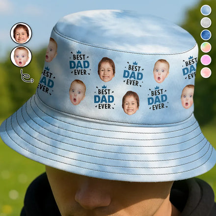 Custom Photo Best Dad Ever - Personalized Bucket Hat