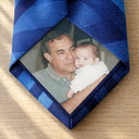 Gift For Husband,Gift For Yourself,Gift For Men,Gift For Father,New Dad,Gift For Grandpa - Custom Photo Best Dad Ever - Personalized Fabric Tie Patch