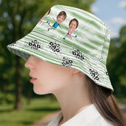 Gift For Husband,Gift For Yourself,Gift For Men,Gift For Grandpa,Gift For Father,Summer - Custom Photo Best Dad Grandpa Ever - Personalized Bucket Hat