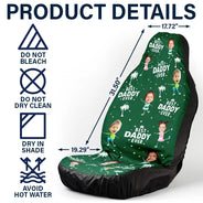 Gift For Father,Gift For Grandpa,Funny - Custom Photo Best Dad Grandpa Ever - Personalized Car Seat Cover