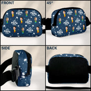 Gift For Father, Gift For Grandpa, Custom Photo, Happy - Custom Photo Best Dad Grandpa Ever - Personalized Crossbody Belt Bag
