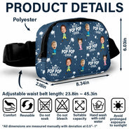 Gift For Father, Gift For Grandpa, Custom Photo, Happy - Custom Photo Best Dad Grandpa Ever - Personalized Crossbody Belt Bag
