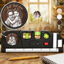 Gift For Men,Gift For Father,Gift For Boyfriend,Gift For Couples,Gift For Husband,Gift For Grandpa,Custom Photo,Non-Eng,Photo - Pencil Sketch,Adorable - Custom Photo Best Dad Grandpa Ever Pencil Sketch - Personalized Laser Level Tool